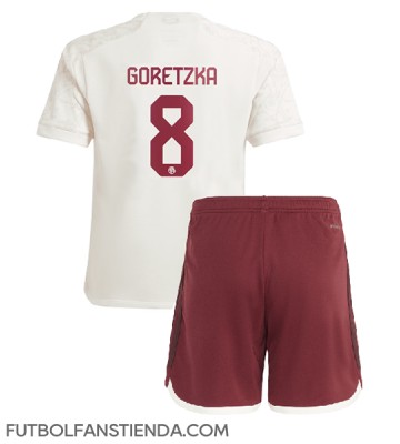 Bayern Munich Leon Goretzka #8 Tercera Equipación Niños 2023-24 Manga Corta (+ Pantalones cortos)